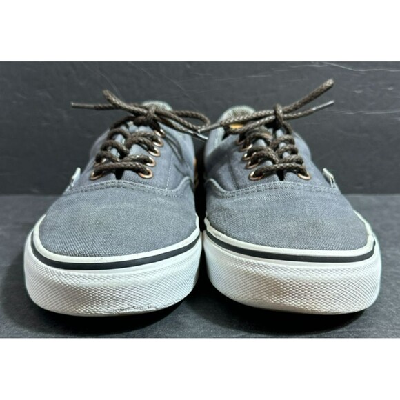Vans Era Canvas and Leather Gray & Brown Skate Shoe Men's Size 10 - Picture 2 of 10